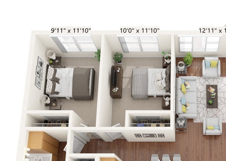 Brighton Oaks_3 Bedroom Floor Plan_3A